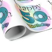 Happy 50th Birthday Geschenkpapier (Rolleneckpunkt)