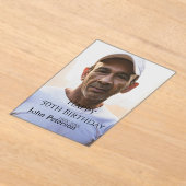 Happy 50th birthday name photo year man simple min acryleinladungen (Ablage )