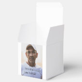 Happy 50th birthday name photo year man simple min geschenkschachtel (Geöffnet)