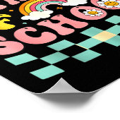 Happy 50th Day Of School Retro Teacher Students Sm Poster (Ecke)