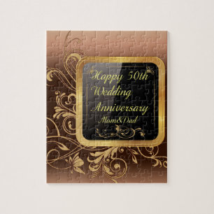 Happy 50th Wedding Anniversary Multi-Produkte verk Puzzle