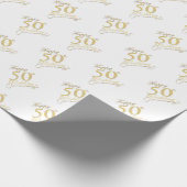 "Happy 50th Wedding !" Geschenkpapier (Ecke)