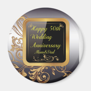 Happy 50th Weddings Jubiläum Favoriten & Geschenk Magnet