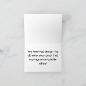 Happy 52nd Birthday Roulette Wheel Karte (Innenseite)