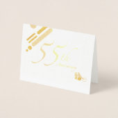 Happy 55-jähriges Mod Birds Folienkarte (Vorderseite)