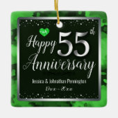 Happy 55 th Wedding Anniversary Foto Keramikornament (Vorderseite)