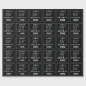 HAPPY 55TH BIRTHDAY; Art Deco Style w/ Custom Name Geschenkpapier (Flach)