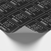 HAPPY 55TH BIRTHDAY; Art Deco Style w/ Custom Name Geschenkpapier (Ecke)