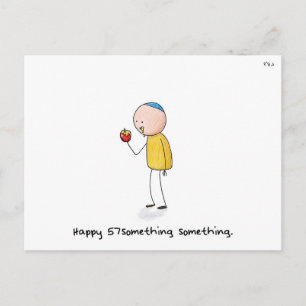 "Happy 57Irgendwas" - Rosh Hashanah Postkarte