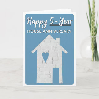 Happy 5-Jahres-Hauskarte Karte