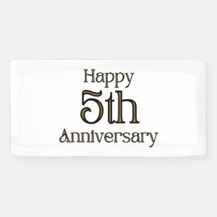 Happy 5. Jubiläum 2x1 Vinyl Banner