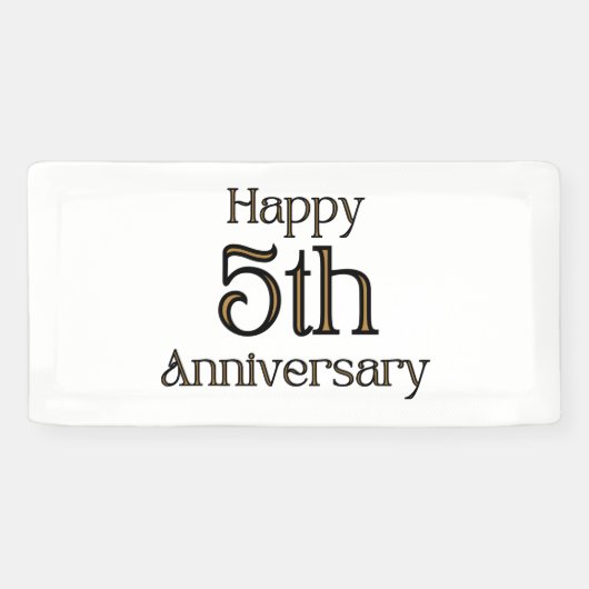 Happy 5. Jubiläum 2x1 Vinyl Banner (Horizontal)