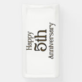 Happy 5. Jubiläum 2x1 Vinyl Banner (Vertikal)