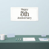 Happy 5. Jubiläum 2x1 Vinyl Banner (Messe)