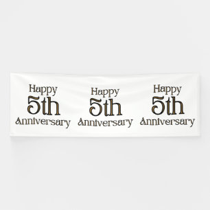 Happy 5. Jubiläum 4x12 Vinyl Banner