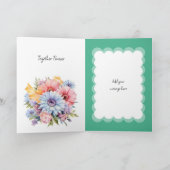 Happy 5. Jubiläum Blume grün Karte (Innenseite)