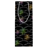 Happy 5. Jubiläum Feuerwerke Weinbeutel Geschenktüte Für Weinflaschen (Rückseite)