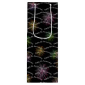 Happy 5. Jubiläum Feuerwerke Weinbeutel Geschenktüte Für Weinflaschen (Vorderseite)