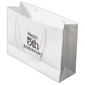 Happy 5. Jubiläum Große Geschenktasche Große Geschenktüte (Vorderseite Schrägansicht)