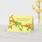 Happy 5. Jubiläum Mitarbeiter Business Karte (Gelbe Blume)