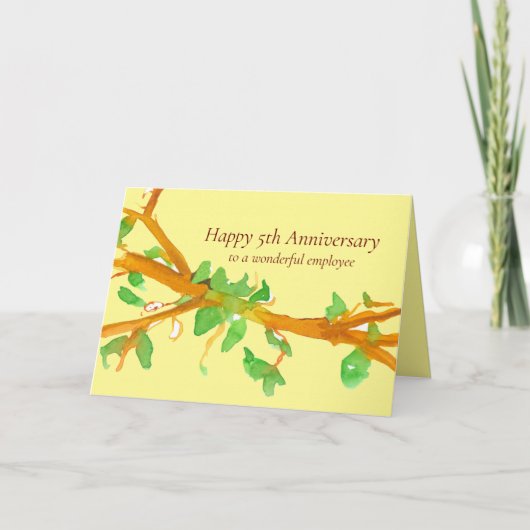 Happy 5. Jubiläum Mitarbeiter Business Karte (Vorderseite)