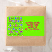 Happy 5th Birthday Address Labels, Green (Insitu)