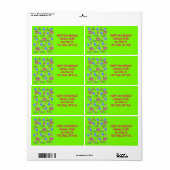 Happy 5th Birthday Address Labels, Green (Vorne)