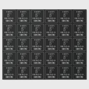 HAPPY 5TH BIRTHDAY; Art Deco Style w/ Custom Name Geschenkpapier