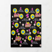 Happy 5th Birthday Card, #5 Black Dreifach Gefaltete Karte (Cover)