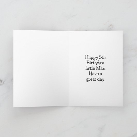 Happy 5th Birthday Card Einladung (Innenseite)