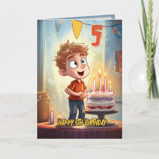 Happy 5th Birthday Card for Boys Karte