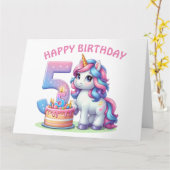 Happy 5th Birthday Card Karte (Gelbe Blume)