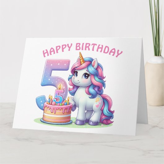 Happy 5th Birthday Card Karte (Vorderseite)