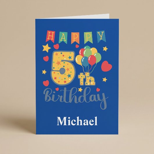 Happy 5th Birthday Card Karte