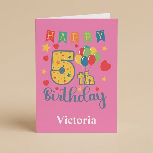 Happy 5th Birthday Card Karte