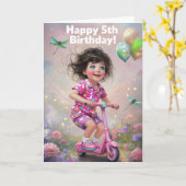 Happy 5th Birthday Card Karte (Gelbe Blume)
