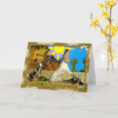 Happy 5th Birthday Cowboy card Karte (Gelbe Blume)