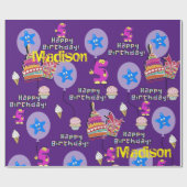 Happy 5th Birthday Wrapping Paper Balloons #5 Geschenkpapier (Flach)