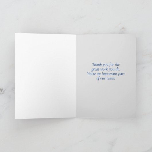 Happy 5th Workiversary Juniper Tree Branch Karte (Innenseite)