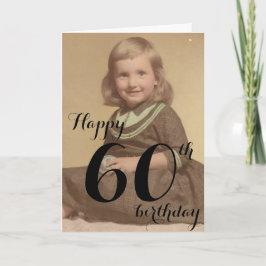 Happy 60. Foto Geburtstagskarte Karte