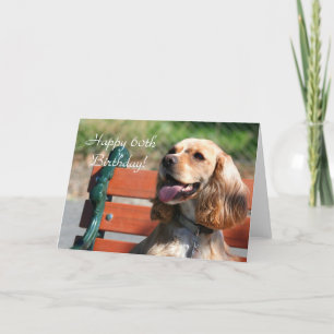 Happy 60. Geburtstag Cocker Spaniel Grußkarte Karte