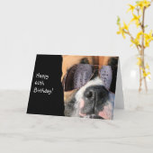 Happy 60. Geburtstag Cool Boxer Dog Grußkarte Karte (Gelbe Blume)