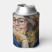 Happy 60. Geburtstag Script Personalisiertes Foto Dosenkühler (Kanne Vorderseite)