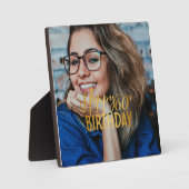 Happy 60. Geburtstag Script Personalisiertes Foto Fotoplatte (Vorderseite)