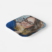 Happy 60. Geburtstag Script Personalisiertes Foto Pappteller (Gewinkelt)