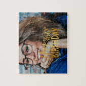 Happy 60. Geburtstag Script Personalisiertes Foto Puzzle (Vertikal)