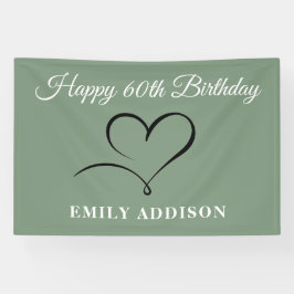 Happy 60. Geburtstagsbanner mit der Option Benutze Banner