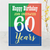 Happy 60. Geburtstagskarte Karte (Gelbe Blume)