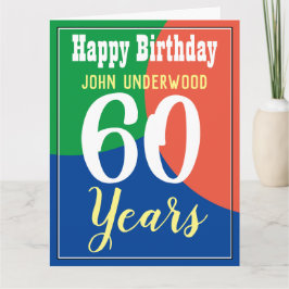 Happy 60. Geburtstagskarte Karte