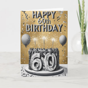 Happy 60. Geburtstagskarte Karte